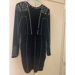 H&M Beaded Velvet Dress